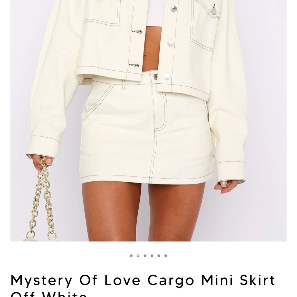 White Fox Boutique Cargo Mini Skirt - Picture 1 of 2
